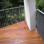 Balkon mit Terrassendielen Cumaru Braun